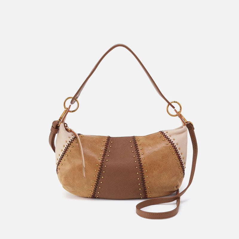 front view of the mini opal bag in timber brown