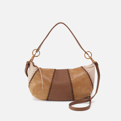 front view of the mini opal bag in timber brown