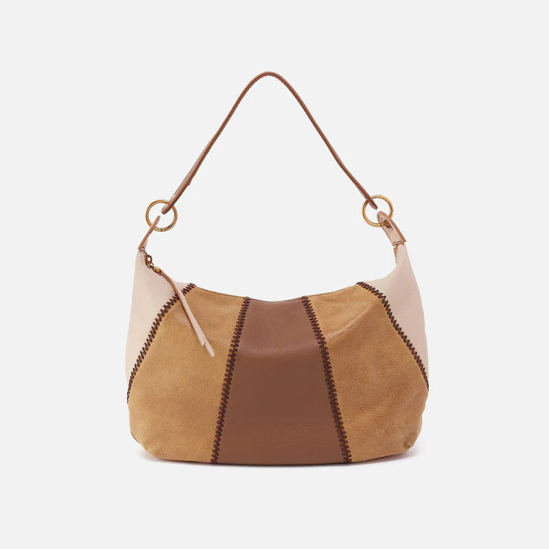 front view of timber brown opal shoulder bag