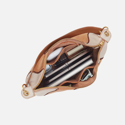 open view of timber brown opal shoulder bag