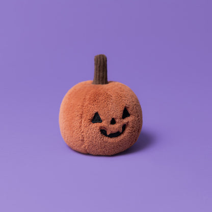 sitting view of Ooky Jack O Lantern Plush Toy