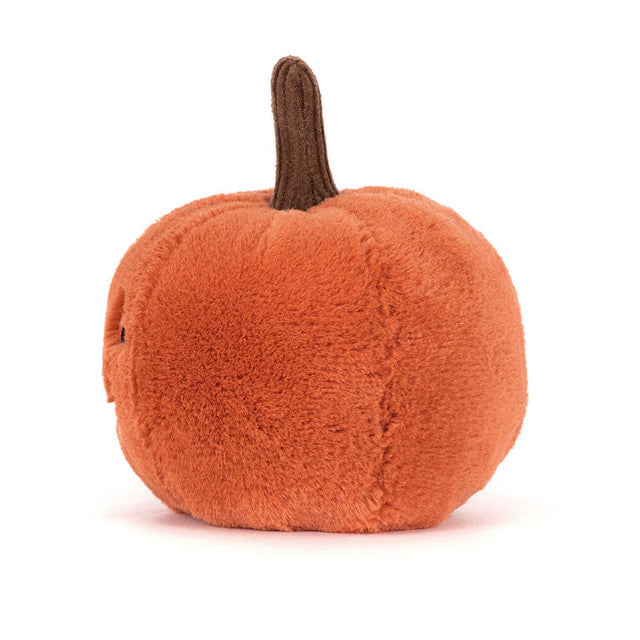 side view of Ooky Jack O Lantern Plush Toy