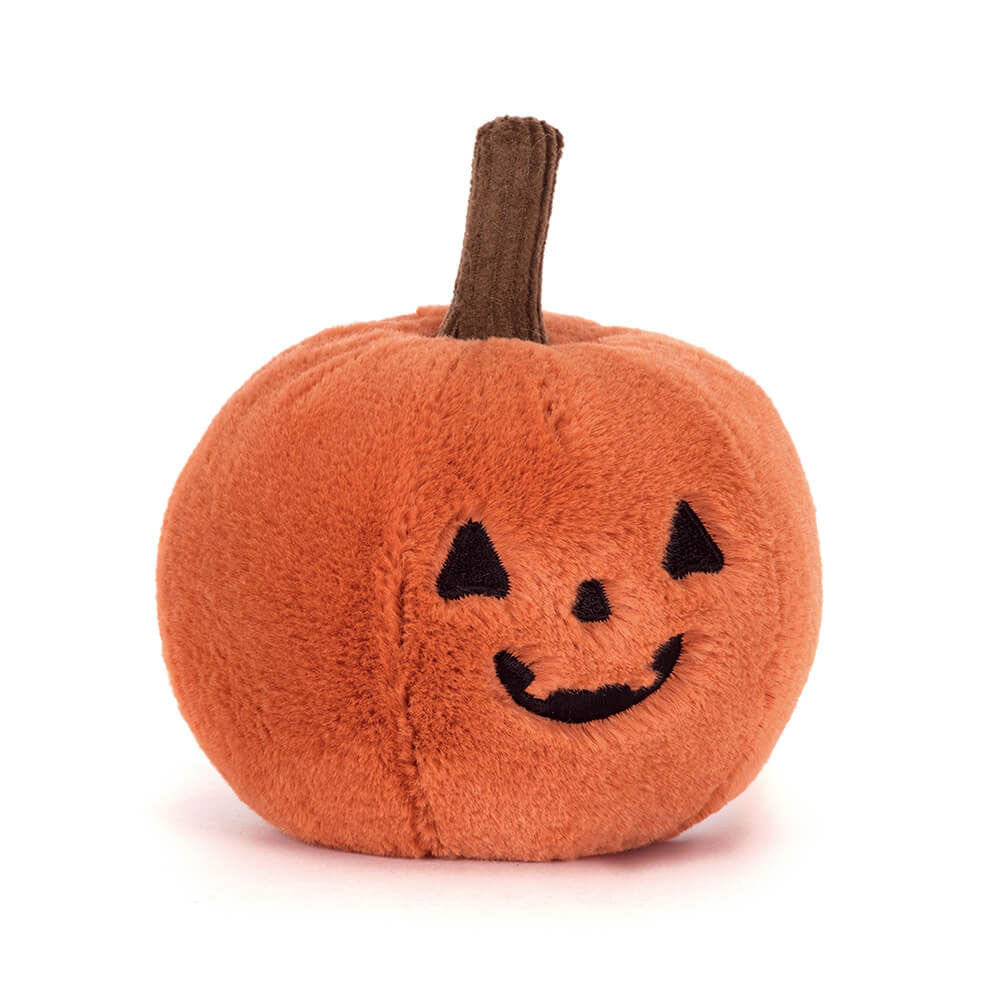front view of Ooky Jack O Lantern Plush Toy