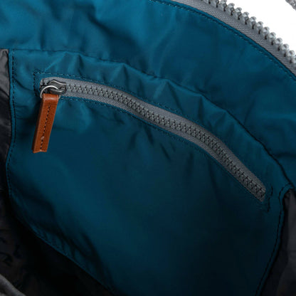 interior view of blue bantry backpack.