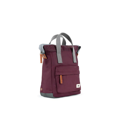 side view of plum bantry b backpack.