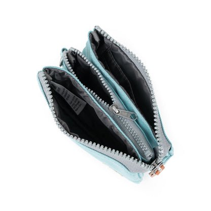 top open view of Spearmint Carnaby Small Wallet