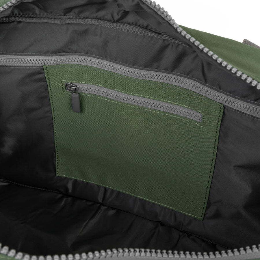 interior view of Granite Recycled Canvas Gatwick Duffle
