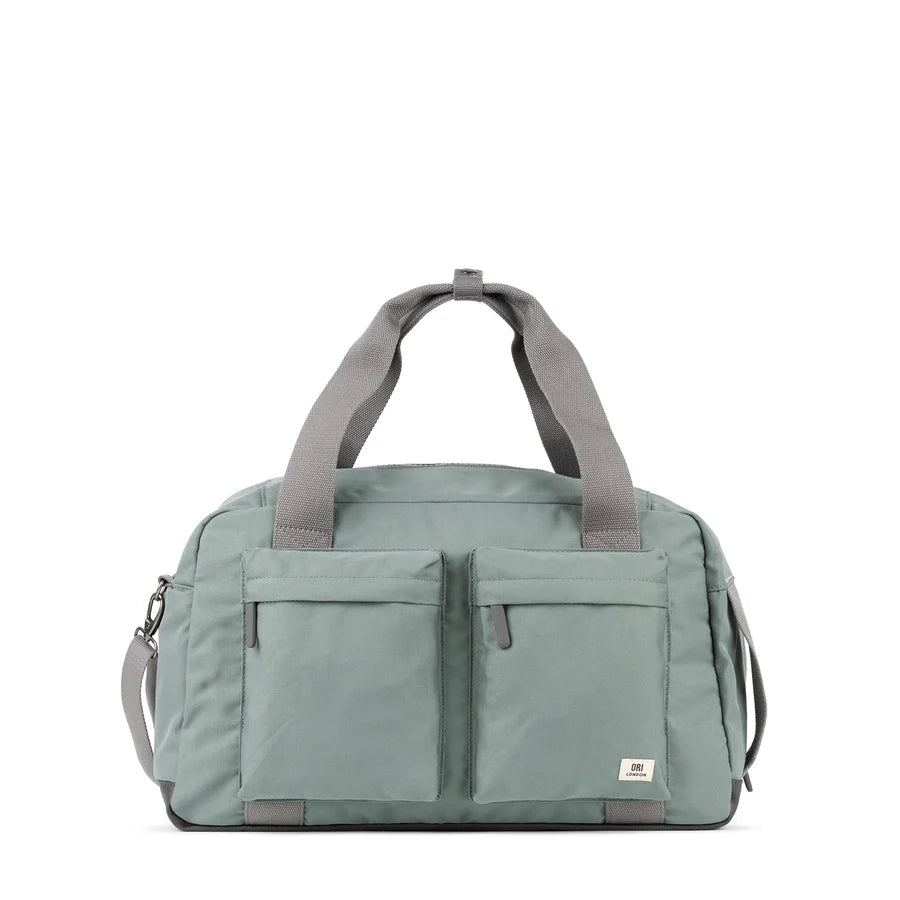 front view of Pewter Recycled Canvas Gatwick Duffle
