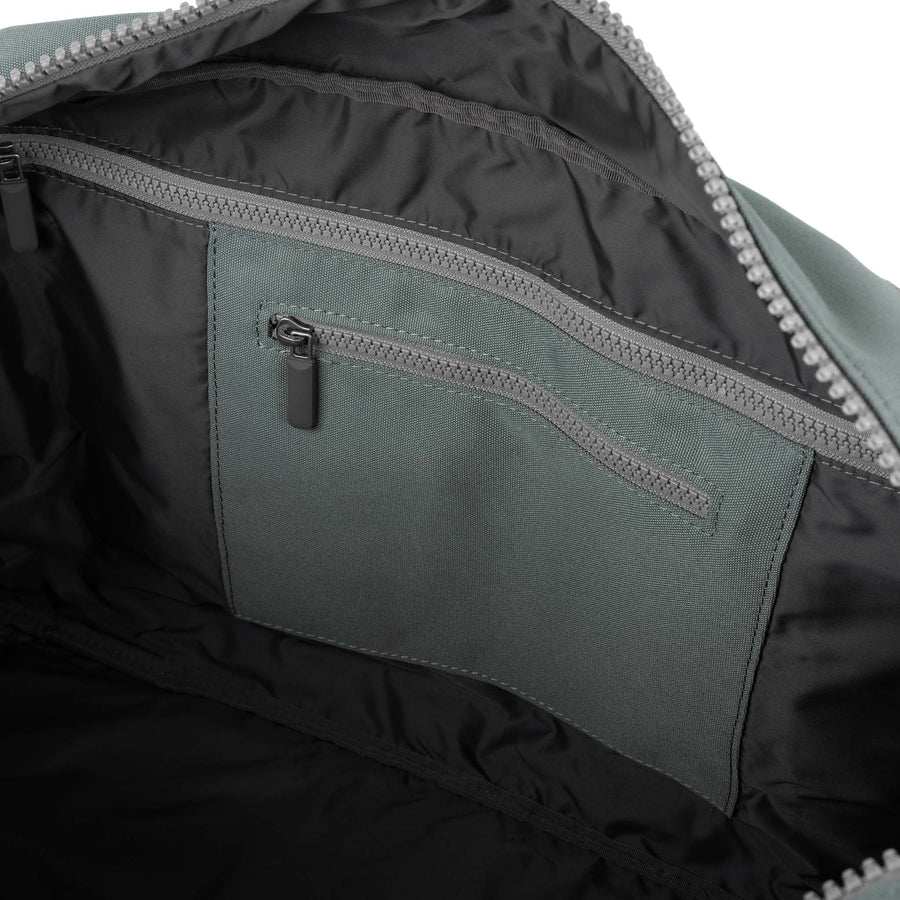 interior view of Pewter Recycled Canvas Gatwick Duffle
