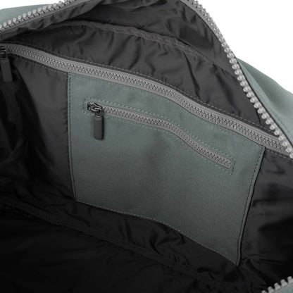 interior view of Pewter Recycled Canvas Gatwick Duffle
