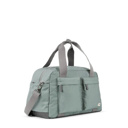 side view of Pewter Recycled Canvas Gatwick Duffle
