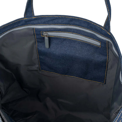 interior view of Dark Wash Denim Portobello Tote
