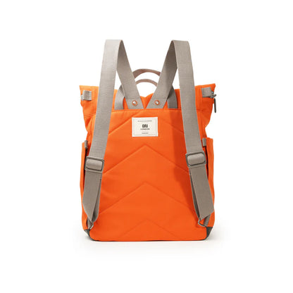 Back view of Orange, Richmond backpack.