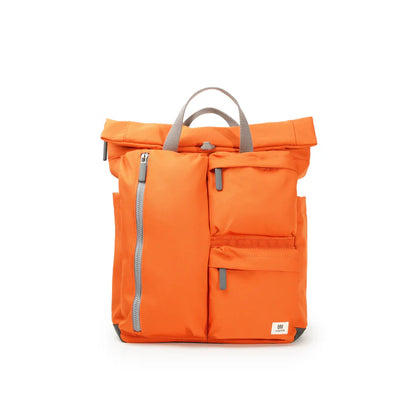 Front view of Orange, Richmond backpack.