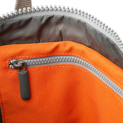 Interior view of Orange, Richmond backpack.