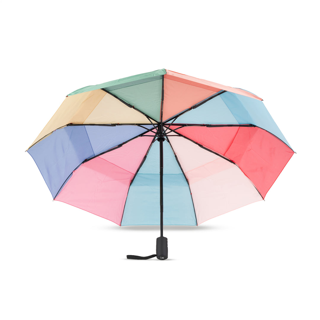 underside view of Bright Rainbow Waterloo Umbrella