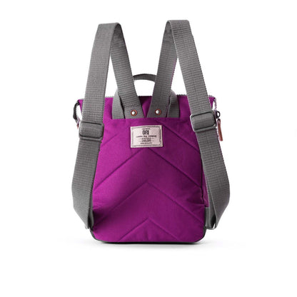 back view of violet bantry backpack.