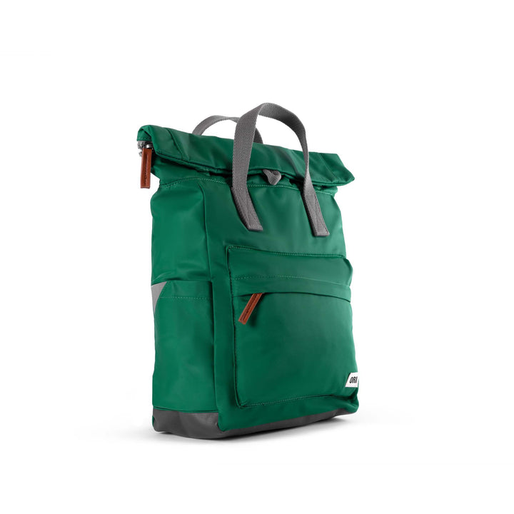 side view of emerald canfield b backpack.