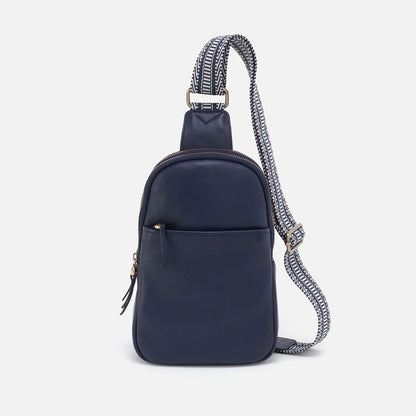 sapphire cass sling bag on a white background.
