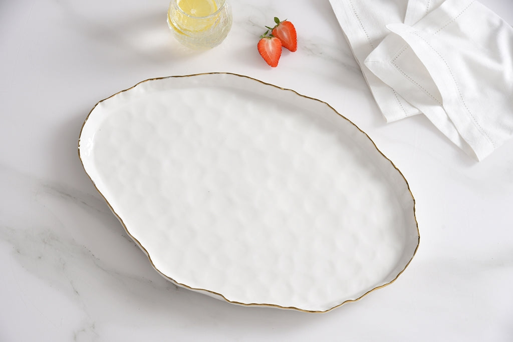 top view of Portofino Large Oval Platter.