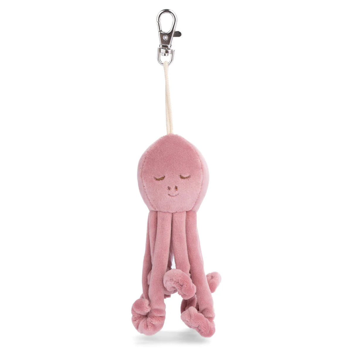 pink octopus bag charm shown on a white background