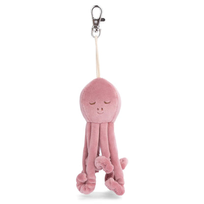 pink octopus bag charm shown on a white background