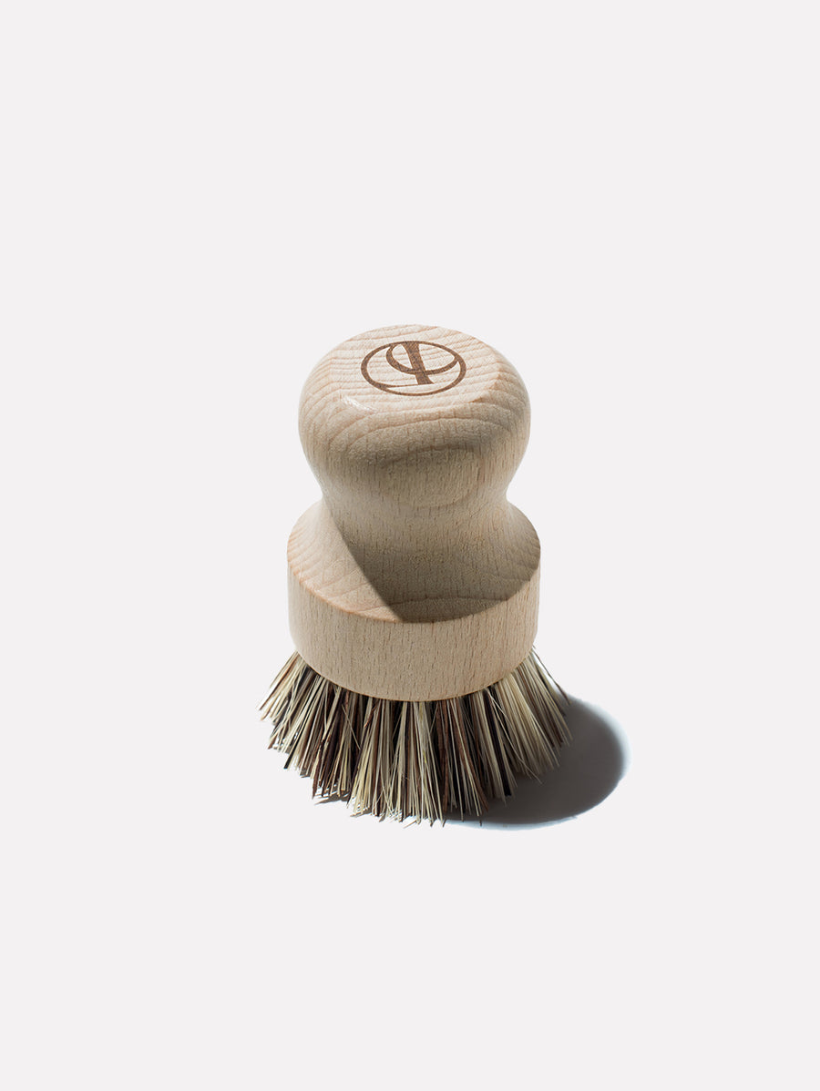 wood handle palm scrub brush