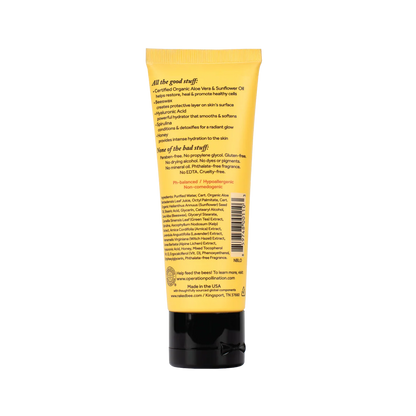 back view of tube of Orange Blossom Honey Hand & Body Lotion.