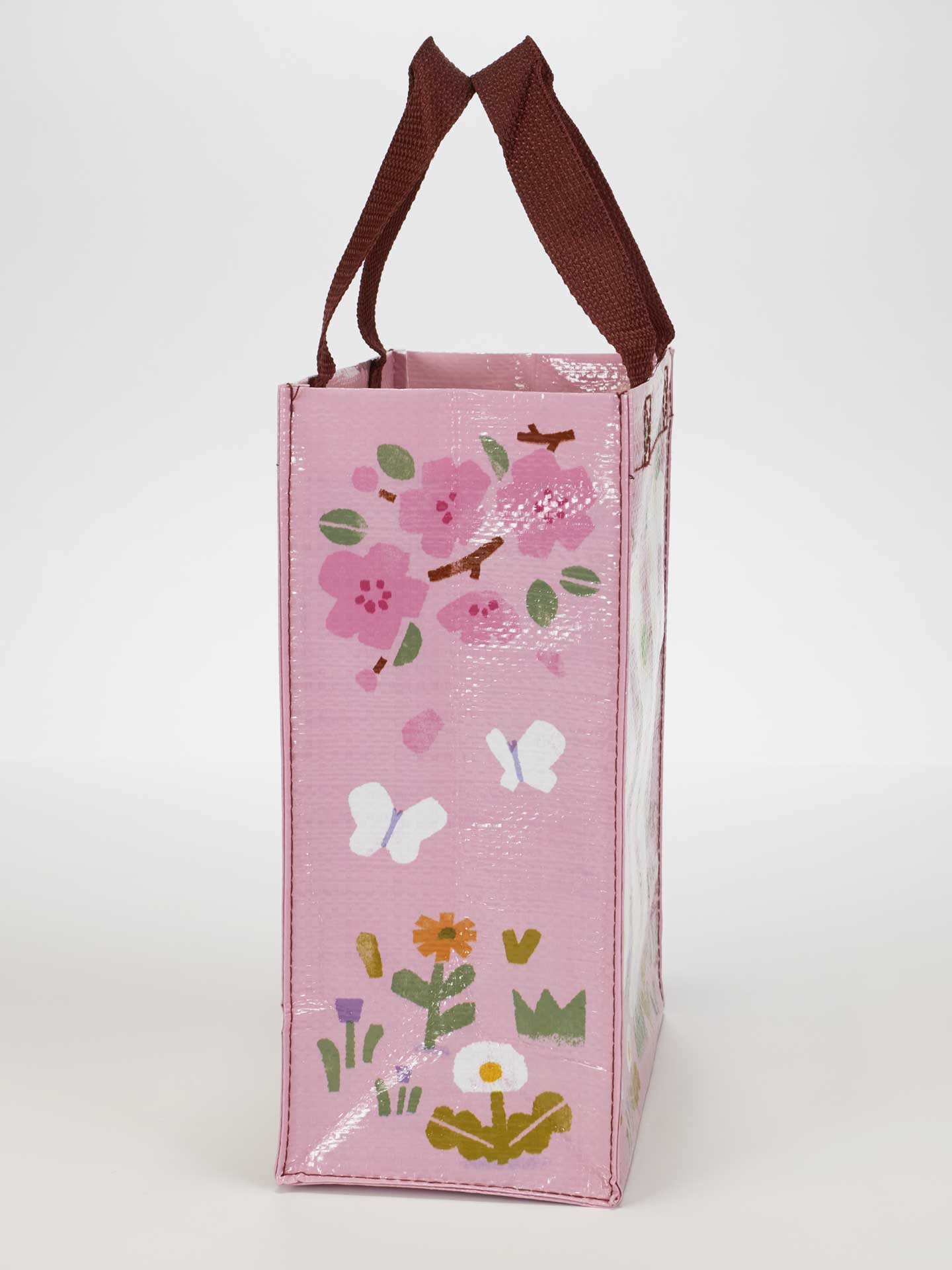 side view of snack time handy tote
