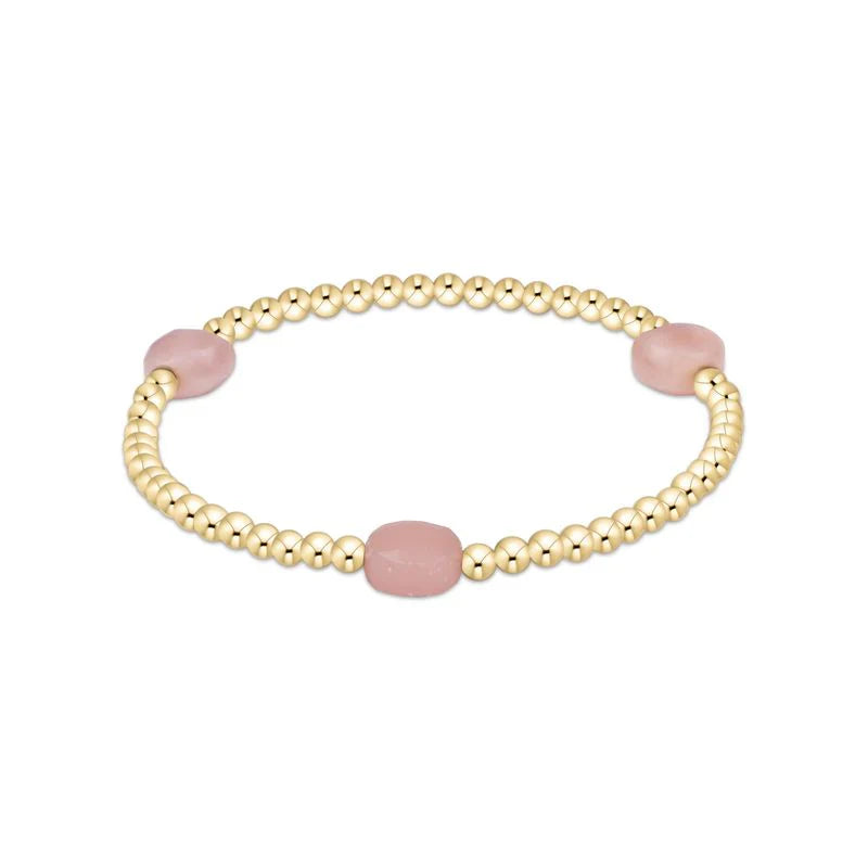enewton admire bracelet with pink opal beads