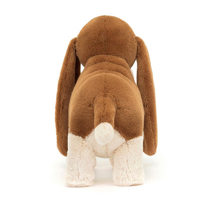 back view of Randall Basset Hound Plush Toy.