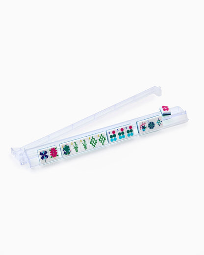 one rack pusher set with mahjong tiles on it