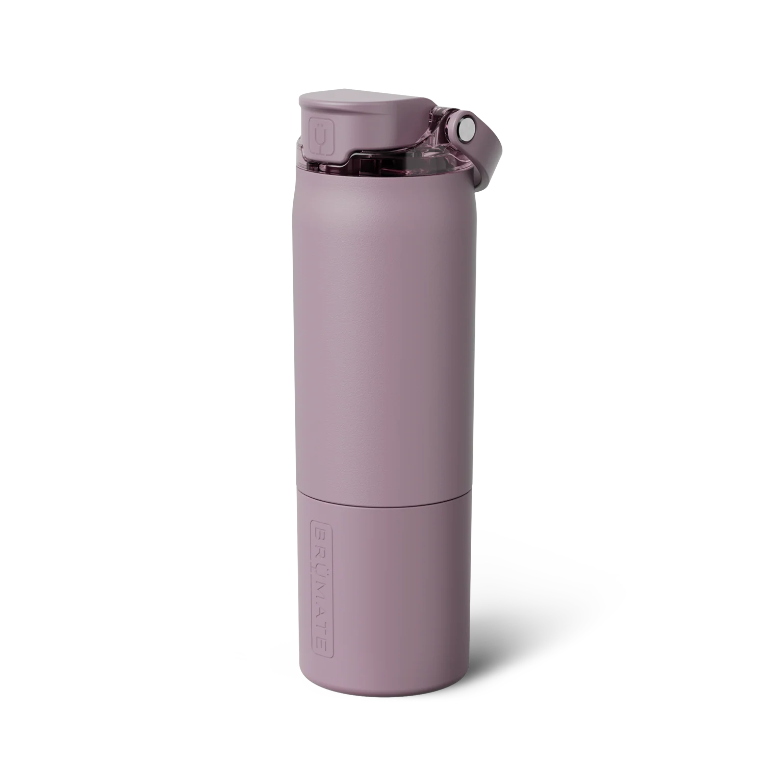 slate lavender insulated  water bottle with a cap shown on a white background