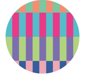 close-up of brite stripe colorful check pattern