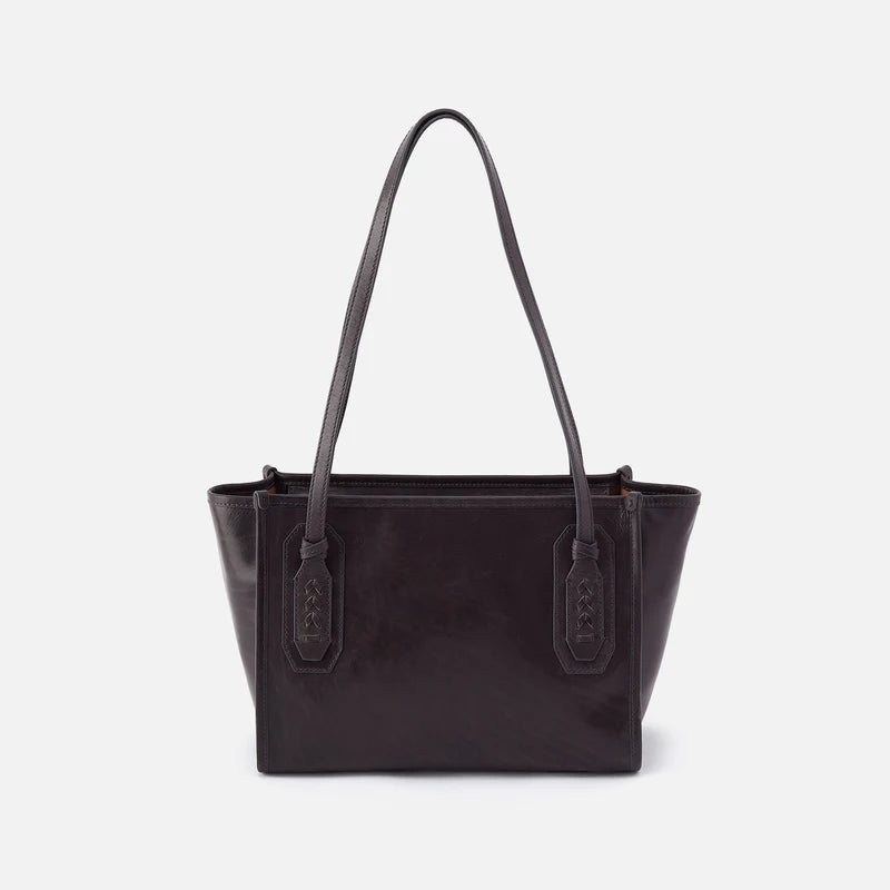 front view of the the expedition small tote bag in the color greyish black flintrock color