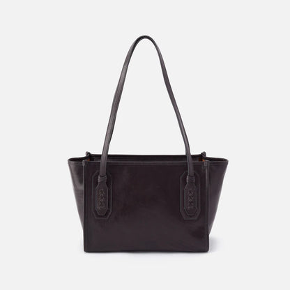 front view of the the expedition small tote bag in the color greyish black flintrock color