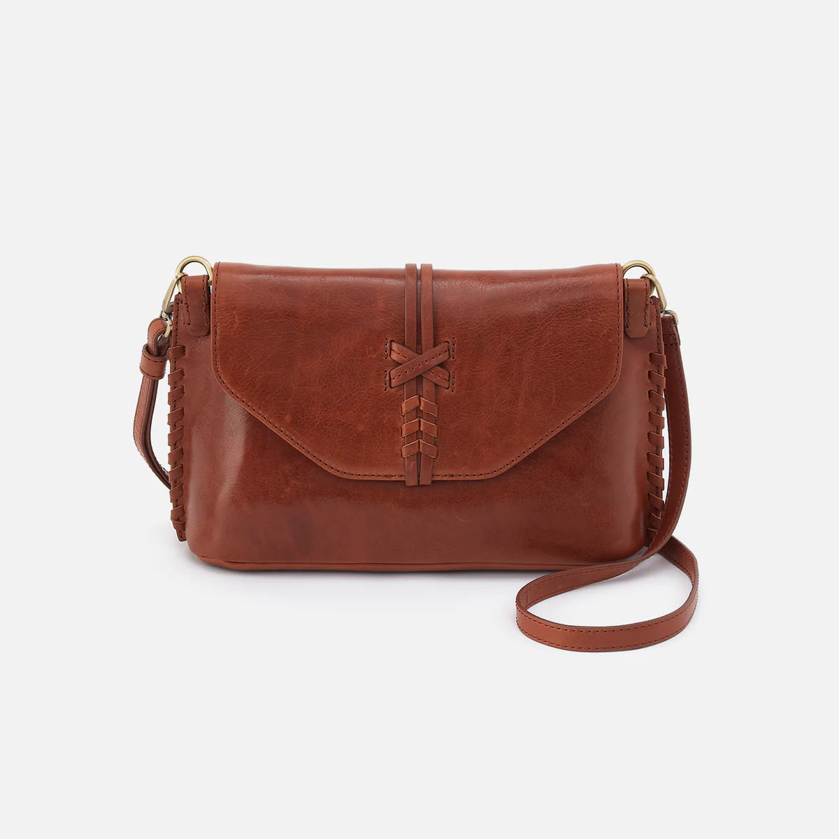 front view of expedition crossbody in pecan ridge