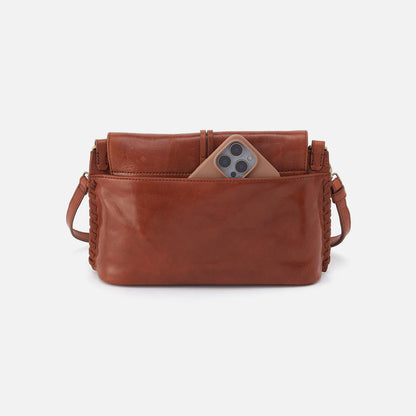back view of expedition crossbody in pecan ridge