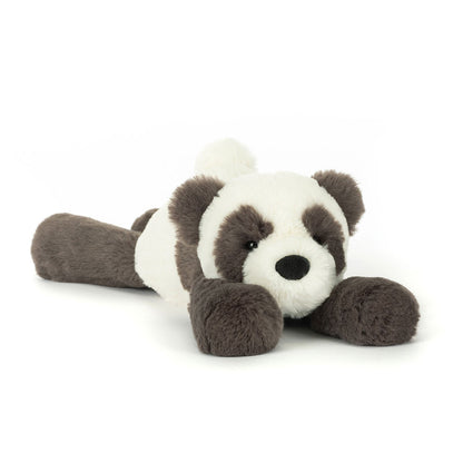 front view of smudge panda plush toy