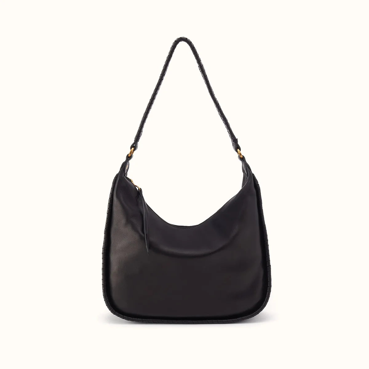 back view of the mia crescent large hobo in black