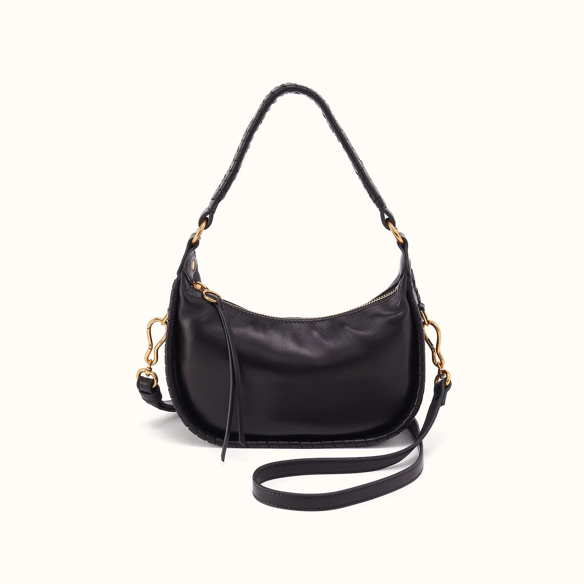 front view of the mia crossbody small in black