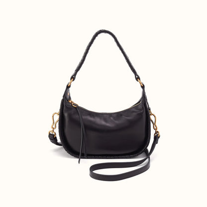 front view of the mia crossbody small in black