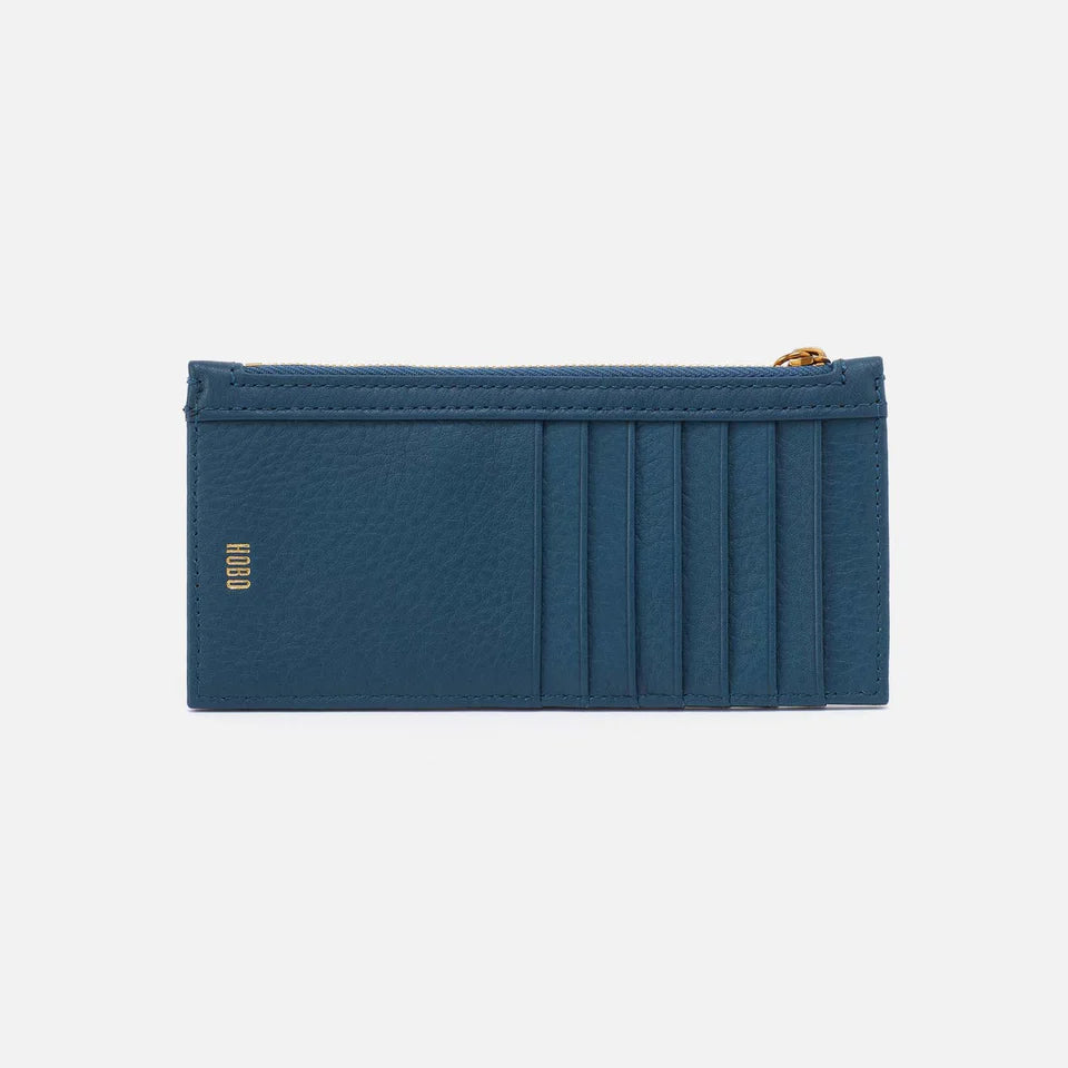 back view of peacock feather Carte Card Case