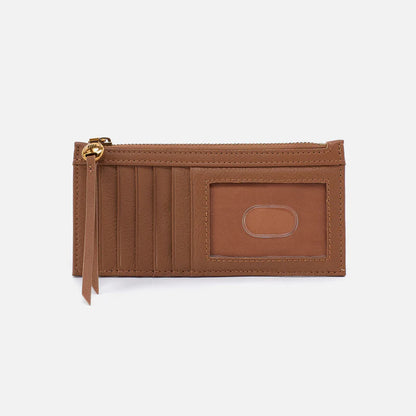 ID card side view of the timber brown carte card wallet