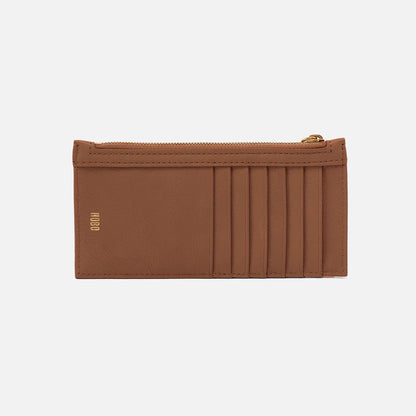 card side view of the timber brown carte card wallet
