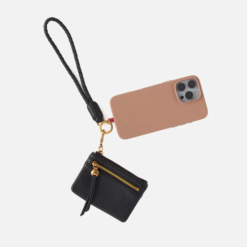 black Lasso Phone Wristlet with phone attached