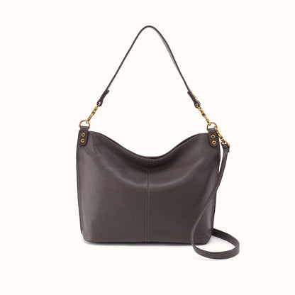 front view of the pier shoulder bag in the color hearthstone