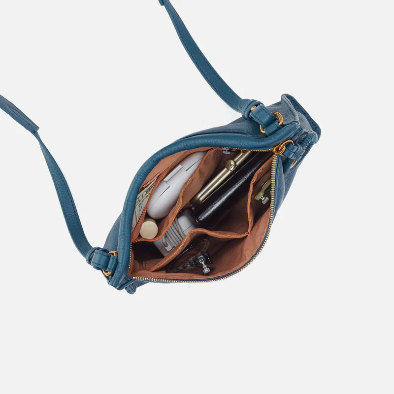 Interior view of Peacock Feather Austin medium crossbody