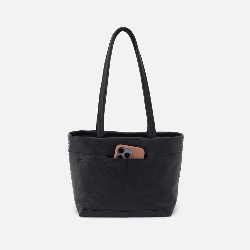 back view of the the Austin Tote in black
