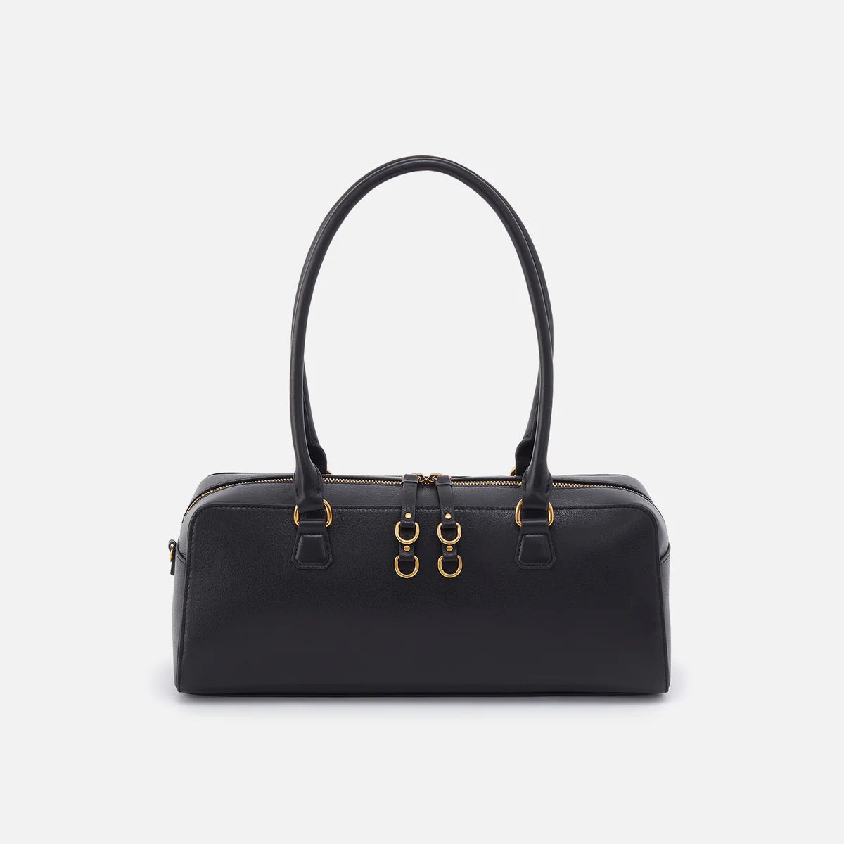 front view of the Sadie Satchel in black
